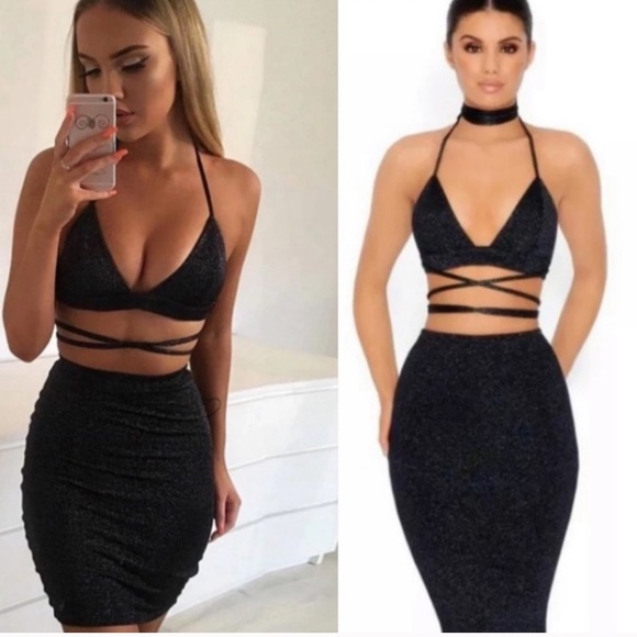 🐥🐥🐥🐥 Glitter 2pc Set Skirt and strappy - Picture 2 of 8